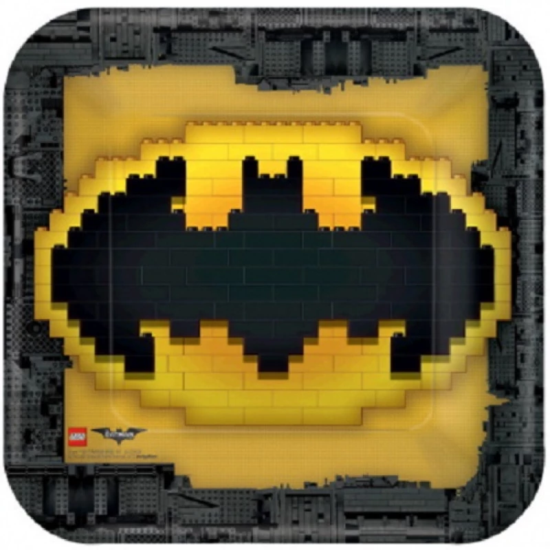 Amscan Lego Batman Square Lunch Plates, 8 Pieces - أمسكان