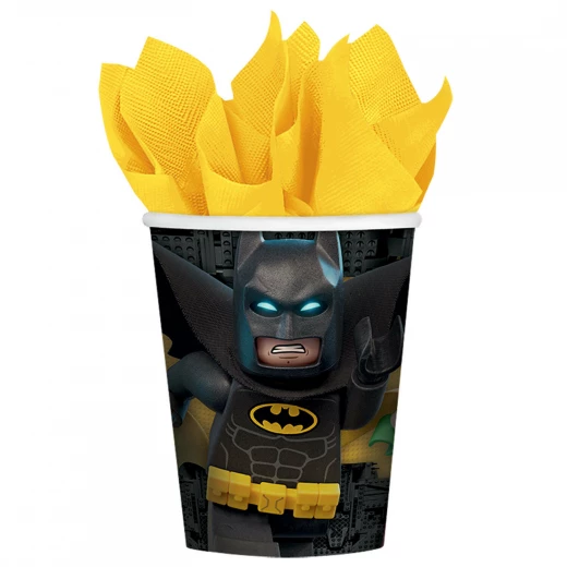 Amscan Lego Batman Movie Paper Cups 266ml X8 Cups Amscan Lego Batman Movie Paper Cups 266ml X8 Cups