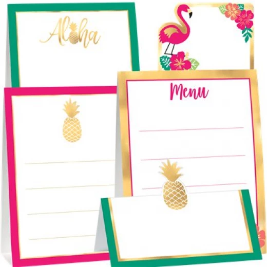 Amscan - Hawaiian Luau Aloha Buffets Decorating Kit (12 pc) Birthday Party Supplies Cards - أمسكان - Image 3