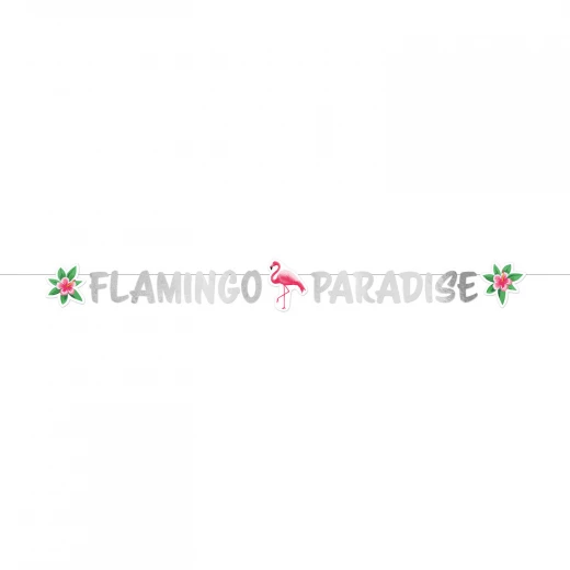 Amscan - Letter Banner Flamingo Paradise Paper 135 x 15 cm