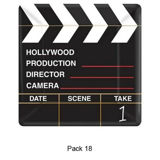 Amscan - 18 Hollywood Director's Cut Party Plates Amscan - 18 Hollywood Director's Cut Party Plates