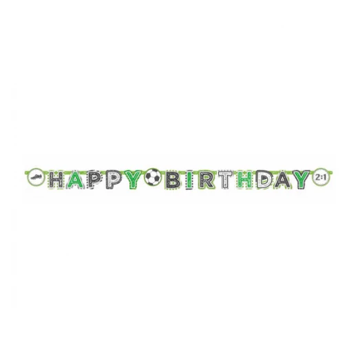 Amscan - Kicker Party Letter Banner Happy Birthday Football Bunting Amscan - Kicker Party Letter Banner Happy Birthday Football Bunting