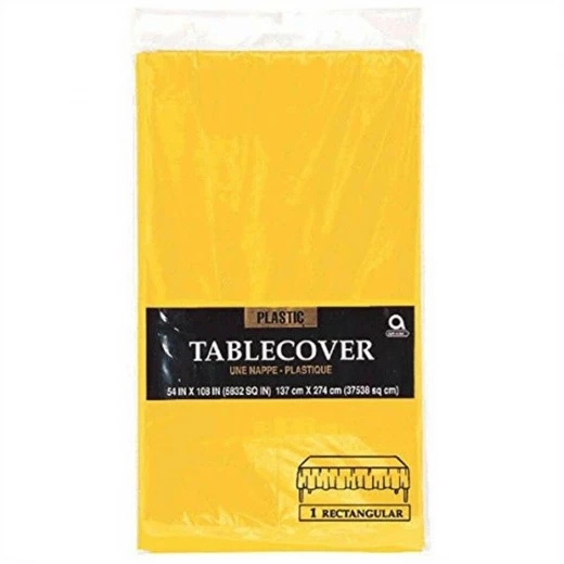 Amscan - Plastic Table Cover Rectangular - Yellow Sunshin - أمسكان - Image 2