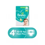 Pampers Baby-Dry Diapers, Size 4+, Maxi+, 10-15kg, Jumbo Pack, 40 Count - بامبرز
