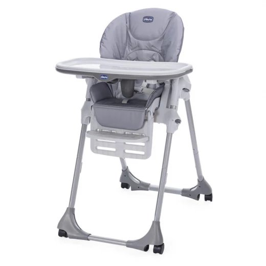 Chicco Polly Easy High Chair, 4 Wheels, Nature - تشيكو - Image 4