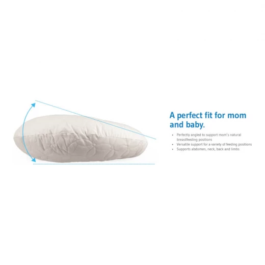 Dr Brown's Gia Angled Nursing Pillow with Cotton Cover - Grey Chevron - دكتور براونز - Image 3