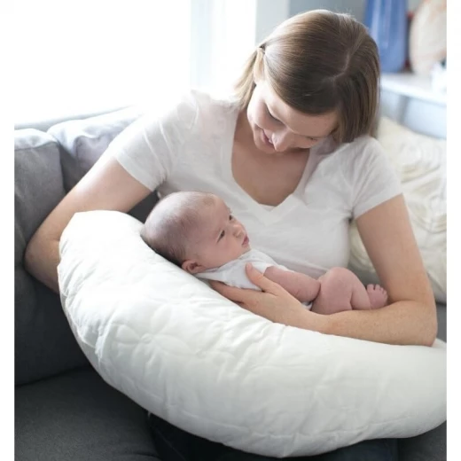Dr Brown's Gia Angled Nursing Pillow with Cotton Cover - Grey Chevron - دكتور براونز - Image 4