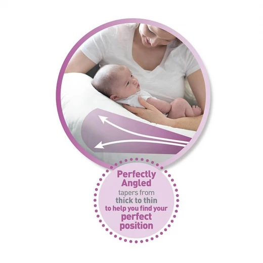 Dr Brown's Gia Angled Nursing Pillow with Cotton Cover - Grey Chevron - دكتور براونز - Image 7