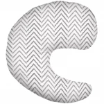 Dr Brown's Gia Angled Nursing Pillow with Cotton Cover - Grey Chevron - دكتور براونز