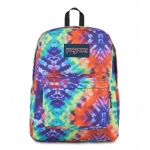 JanSport Superbreak Backpack, Red/Multi Hippie Days - جان سبورت