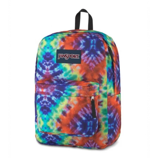 JanSport Superbreak Backpack, Red/Multi Hippie Days - جان سبورت - Image 3