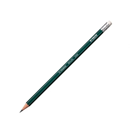 Stabilo Othello Pencil with Rubber Green with Stripes -12 Pencils - Stabilo - Image 2