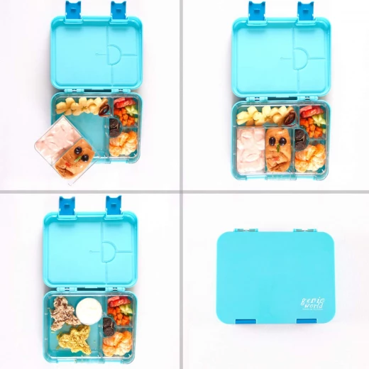 GenioWorld Bento Lunch Box 6 Compatment- Blue - جنيو ورلد - Image 5