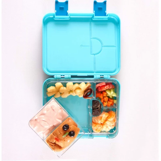 GenioWorld Bento Lunch Box 6 Compatment- Blue - جنيو ورلد - Image 8