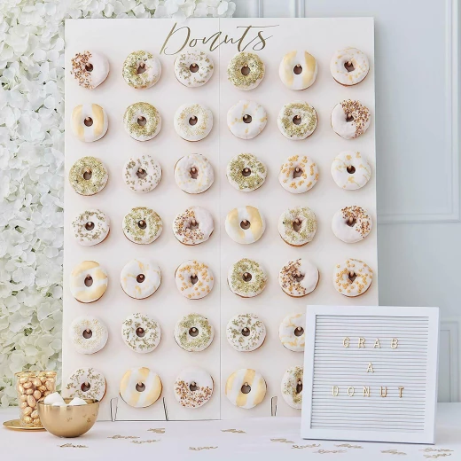 Ginger Ray GO133 Large Wedding Donuts Wall Decor - Gold Ginger Ray GO133 Large Wedding Donuts Wall Decor - Gold