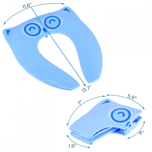 Gimars Upgrade Folding Large Non Slip Silicone Pads Travel Portable Reusable Toilet Potty Training Seat Covers Liners with Carry Bag for Babies, Toddlers and Kids - Image 10