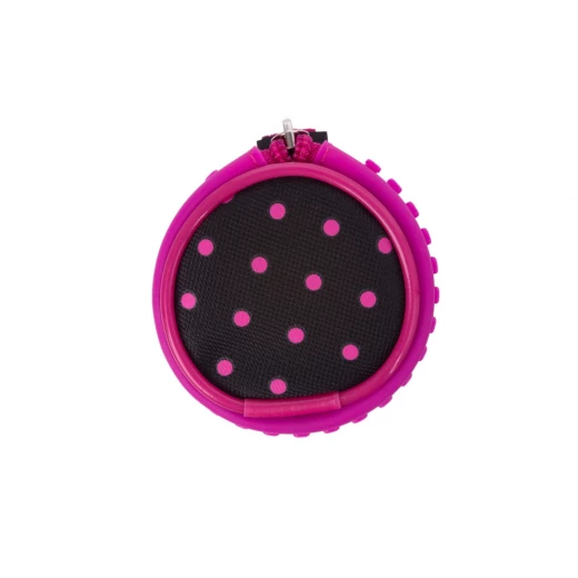 Creative Round School Pixel Pencil Case Fuchsia/black - بيكسي كرو - Image 3