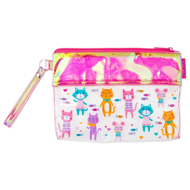 Stephen Joseph Iridescent Pouch Cats - ستيفن جوزيف