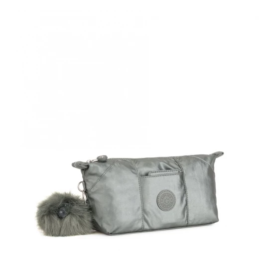 Kipling Art Pouch Metallic Stony - كيبلينج - Image 4
