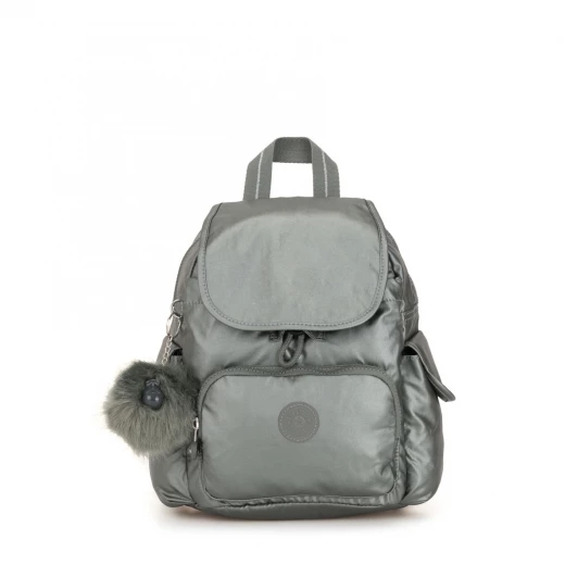 Kipling City Pack Mini Metallic Stony Kipling City Pack Mini Metallic Stony