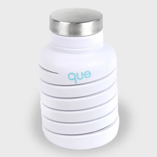 Que Collapsible Water Bottle, Glacier White, 355 ml - كيو - Image 3