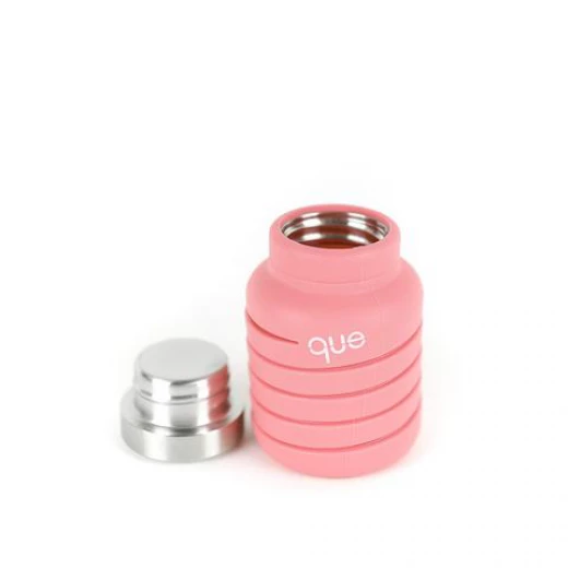 Que Collapsible Water Bottle, Coral Pink, 590 ml - كيو - Image 4