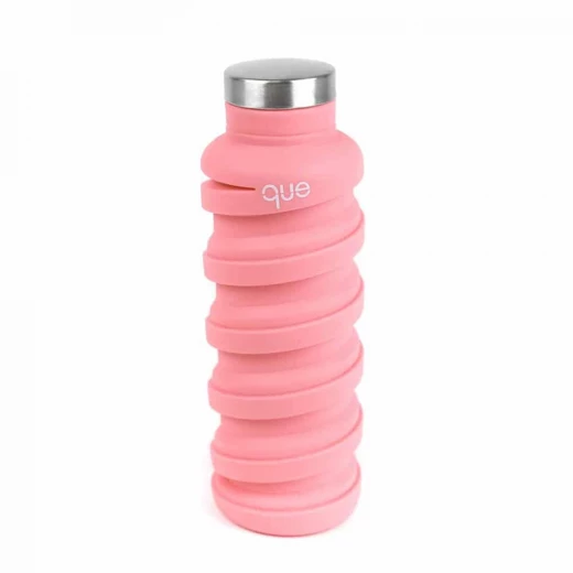 Que Collapsible Water Bottle, Coral Pink, 590 ml - كيو - Image 5