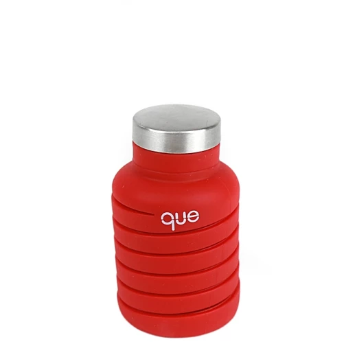 Que Collapsible Water Bottle, Bonfire Red, 355 ml - كيو - Image 5