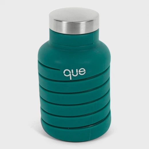 Que Collapsible Water Bottle, Forest Green, 590 ml - كيو - Image 3