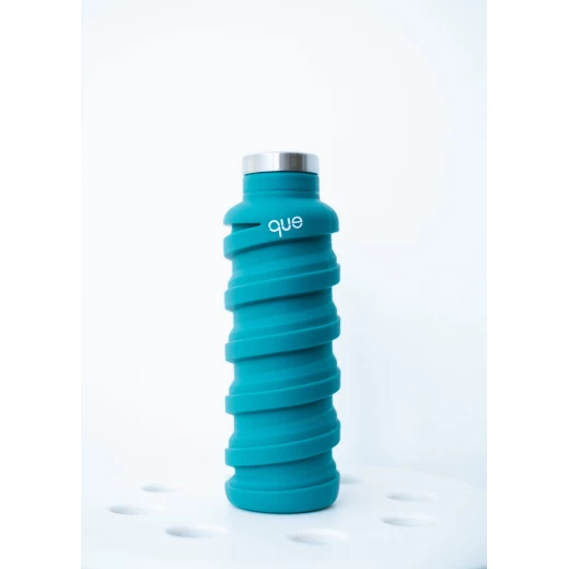 Que Collapsible Water Bottle, Forest Green, 590 ml - كيو - Image 4