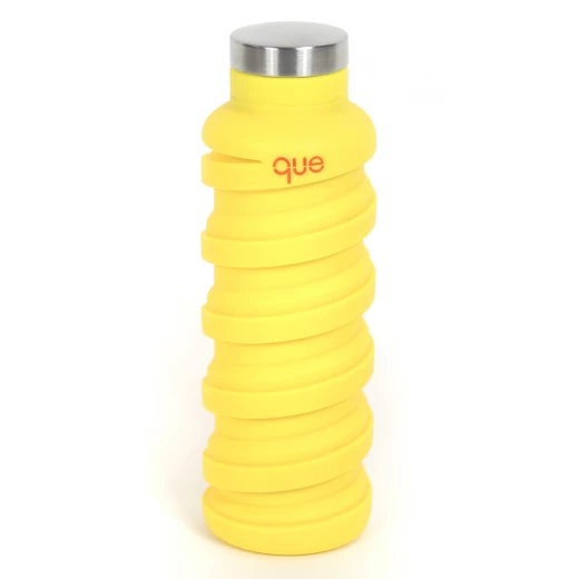 Que Collapsible Water Bottle, Citrus Yellow, 590 ml Que Collapsible Water Bottle, Citrus Yellow, 590 ml