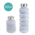 Que Collapsible Water Bottle, Cloudy Grey, 355 ml - كيو