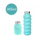 Que Collapsible Water Bottle, Misty Mint, 355 ml - كيو