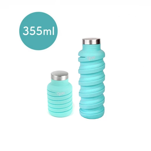 Que Collapsible Water Bottle, Misty Mint, 355 ml Que Collapsible Water Bottle, Misty Mint, 355 ml