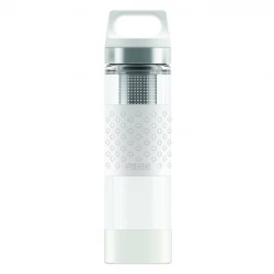 SIGG Thermo Flask Hot & Cold Glass White Bottle 0.4 L