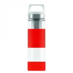 SIGG Thermo Flask Hot & Cold Glass Red Bottle 0.4 L - SIGG