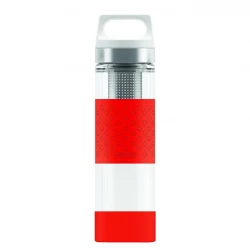 SIGG Thermo Flask Hot & Cold Glass Red Bottle 0.4 L
