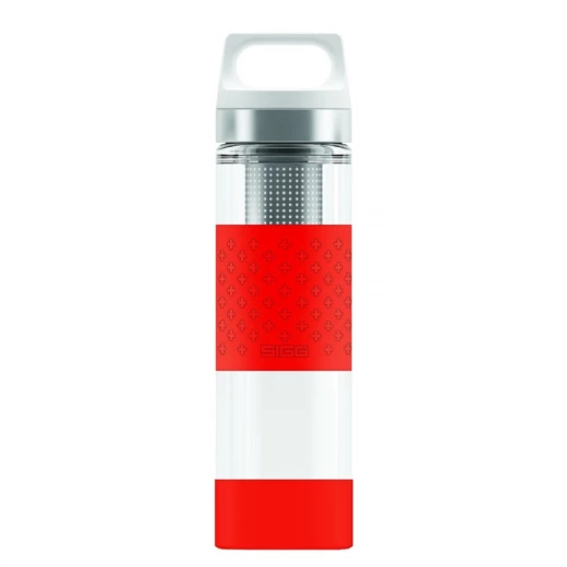 SIGG Thermo Flask Hot & Cold Glass Red Bottle 0.4 L SIGG Thermo Flask Hot & Cold Glass Red Bottle 0.4 L