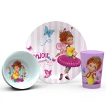 Zak Designs Fancy Nancy Plate,Bowl and Tumbler 3 pcs WindowBox - زاك ديزاينز