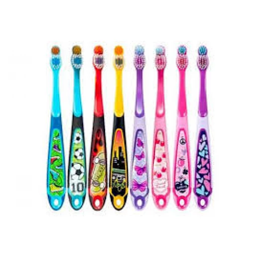 Jordan Children's Toothbrush Jordan Step 3 (6-9 years) Soft Brush with a Cap for Travel - أزرق - جوردان - Image 3