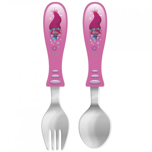 Zak Designs Trolls Movie Easy Grip Flatware 2pc Zak Designs Trolls Movie Easy Grip Flatware 2pc