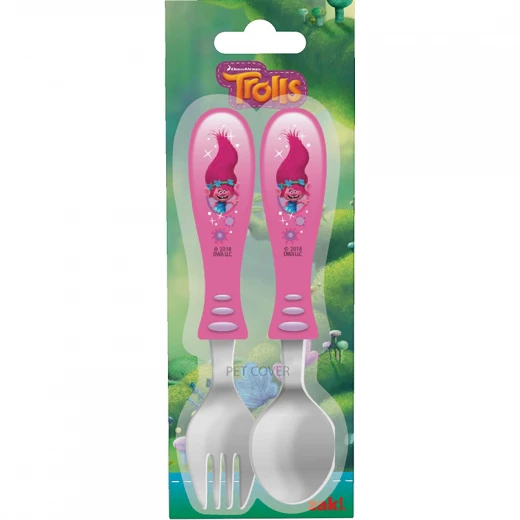 Zak Designs Trolls Movie Easy Grip Flatware 2pc - زاك ديزاينز - Image 2