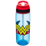 Zak Designs DC Comics Water Bottles, Tritan Straw, Wonder Woman - زاك ديزاينز