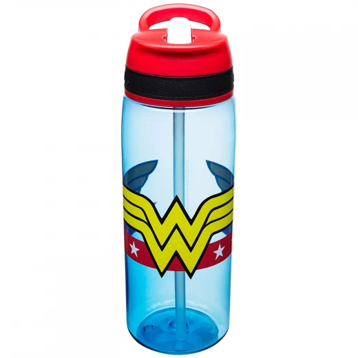 Zak Designs DC Comics Water Bottles, Tritan Straw, Wonder Woman Zak Designs DC Comics Water Bottles, Tritan Straw, Wonder Woman