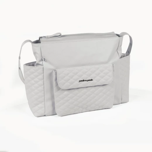 Pasito a Pasito Inés Grey Faux Leather Pushchair Bag - باسيتو اه  باسيتو - Image 6