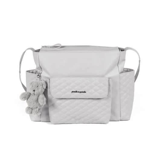 Pasito a Pasito Inés Grey Faux Leather Pushchair Bag - باسيتو اه  باسيتو - Image 8