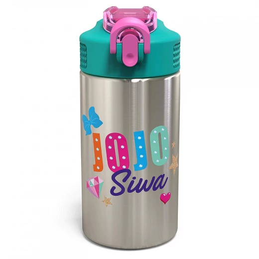 Zak JoJo Siwa 15.5oz Stainless Steel Water Bottle Green/Pink Zak JoJo Siwa 15.5oz Stainless Steel Water Bottle Green/Pink