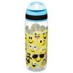 Zak Designs Water Bottles, Tritan Straw, Emojination - زاك ديزاينز