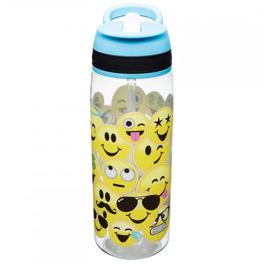 Zak Designs Water Bottles, Tritan Straw, Emojination Zak Designs Water Bottles, Tritan Straw, Emojination