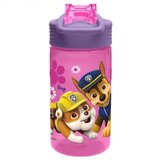 Zak Paw Patrol Plastic Water Bottle - Rubble, Chase, Skye & Everest 16oz